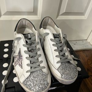 Golden Goose metallic GGDP/PRIVATE EDT leather sneakers